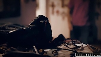 Demi Sutra, The Ebony Model With Big Natural Tits, Engages In Sexual Activities With A Photographer In This Explicit Video