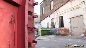 Outdoor German Teen Takes On Big Cock In Deepthroat Style