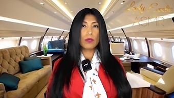 Sensual Asmr Flight Attendant Indulges In Private Pleasure