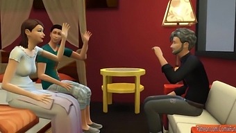 Teen And Mature Couple Engage In Taboo Sex With Father Watching