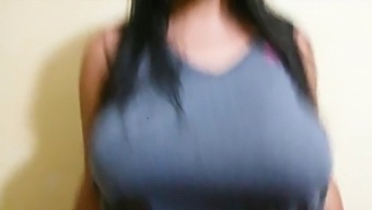 Amateur With Big Natural Boobs Bounces And Shakes Her Butt