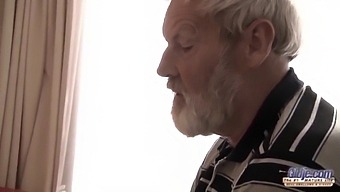 Grandfather With Large Penis Enjoys Oral Sex From Young Teen