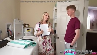 Horny Stepmom Bribes Stepson With Big Natural Tits