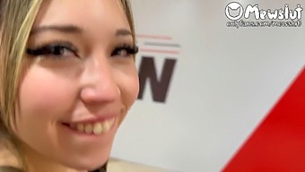 Mewslut'S Pov Blowjob And 60fps Sex In Car And Public Bathroom