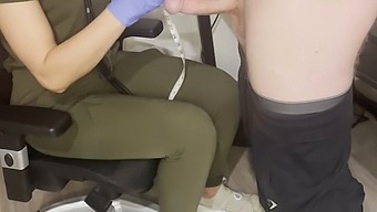 College Student Gives Penis Exam And Gives A Handjob Before Getting A Mouthful Of Cum