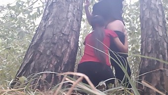Lesbian Girls Hide From Rain To Have Steamy Sex