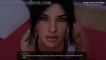Step Sister Caroline Enjoys Rough Anal Sex And Creampie From Step Brother In Hentai Game