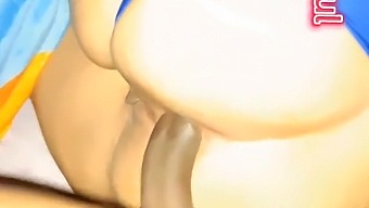 A Latina'S Buttocks Penetrated With Milk In An Erotic Video
