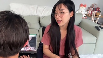Asian Babe Elle Lee Gives Back To Her Mentor In A Steamy Lesson