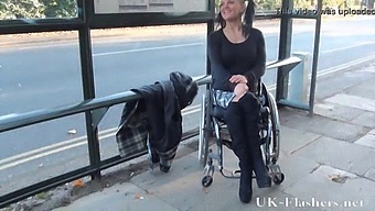 Pornstar'S Daring Public Flashing In Wheelchair