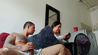 Stepbrother Pleasures Himself By Watching Stepsister'S Buttocks, She Catches Him And Offers To Straddle Him