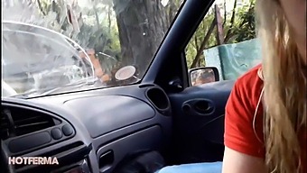 Hot Car Ride Turns Into Wild Public Oral Sex Session