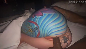 Tattooed Olivia Takes A Rough Ride On A Black Cock