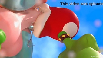 Princess Rosalina Futa Gives A Hot Blowjob To A Horny Slut In 3d Animation.